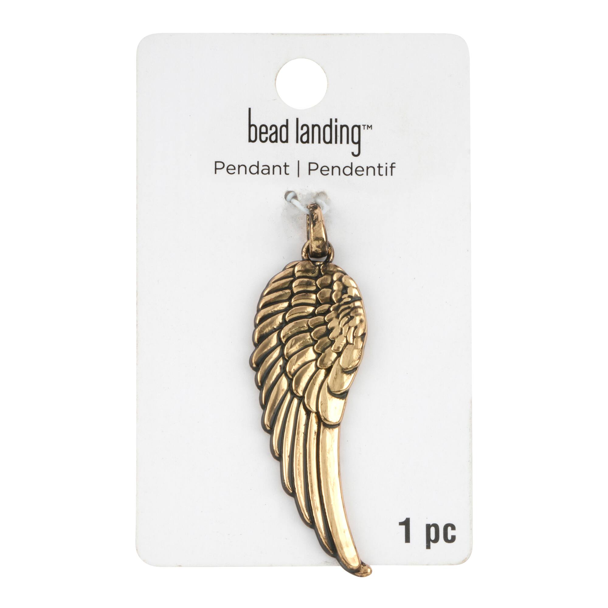 Gold Metal Wing Pendant by Bead Landing™